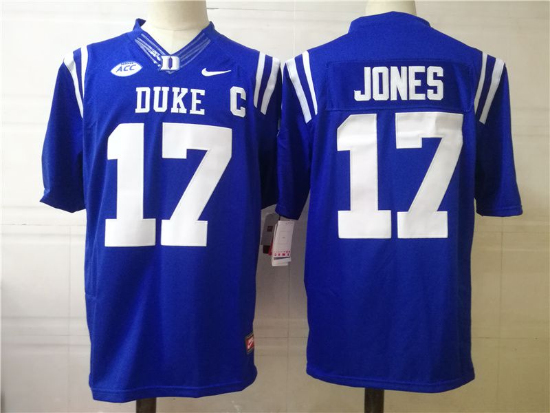 Men Duke Blue Devils #17 Jones Blue Nike 2025 NCAA Jersey